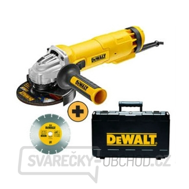 DWE4217KD Úhlová bruska 125mm s dia kotoučem a kufrem DeWALT