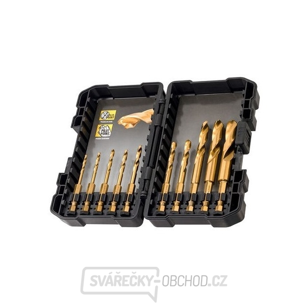 DT50050 10dílná sada titanových vrtáků pro rázové utahováky DeWALT