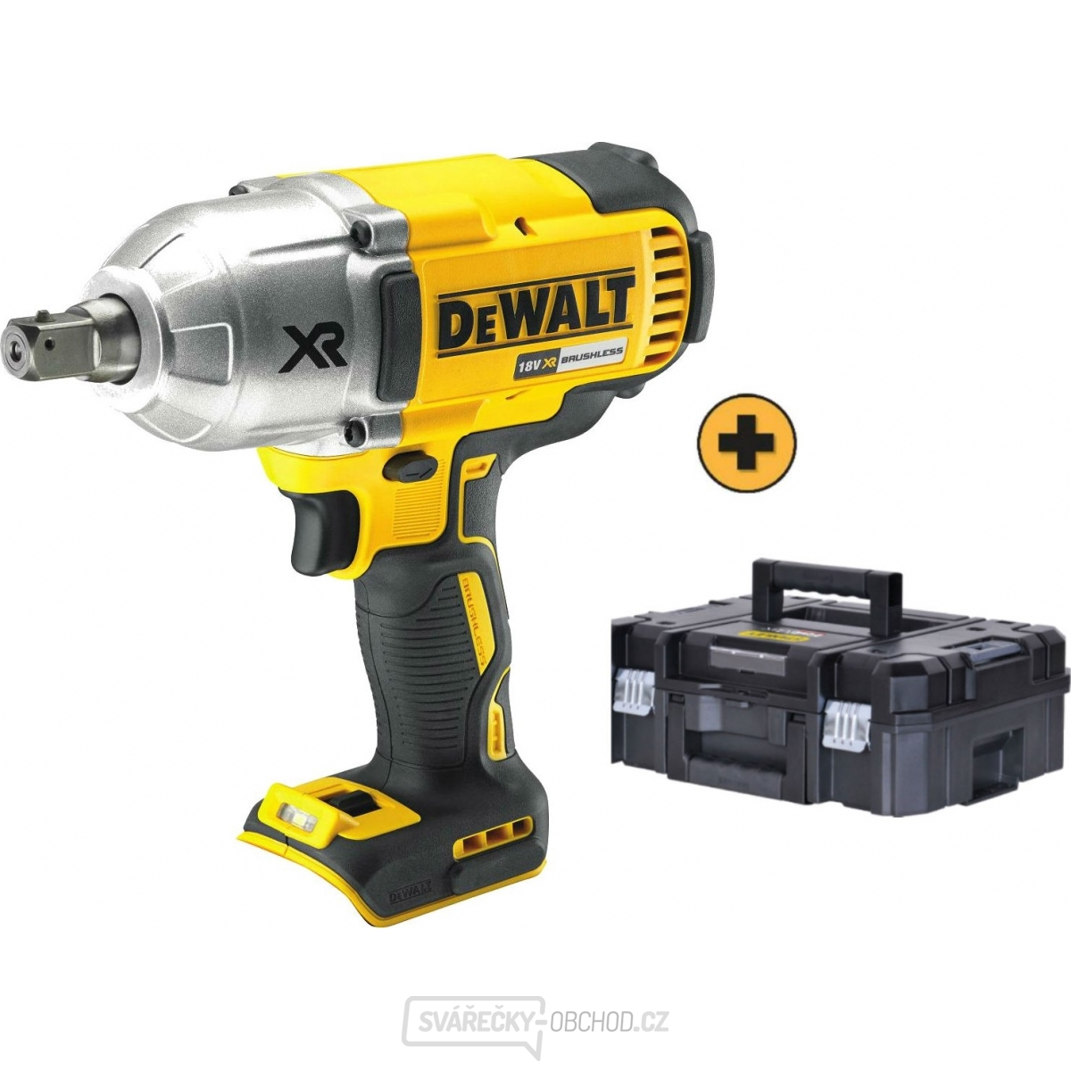 DCF899NT Aku bezuhlíkový rázový utahovák 18V, bez baterie DeWALT + kufr