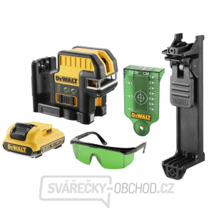 DCE0825D1G Aku křížový a pětibodový laser, 10.8 V, 2,0 Ah, zelený paprsek, 20-50 m, DeWALT + kufr