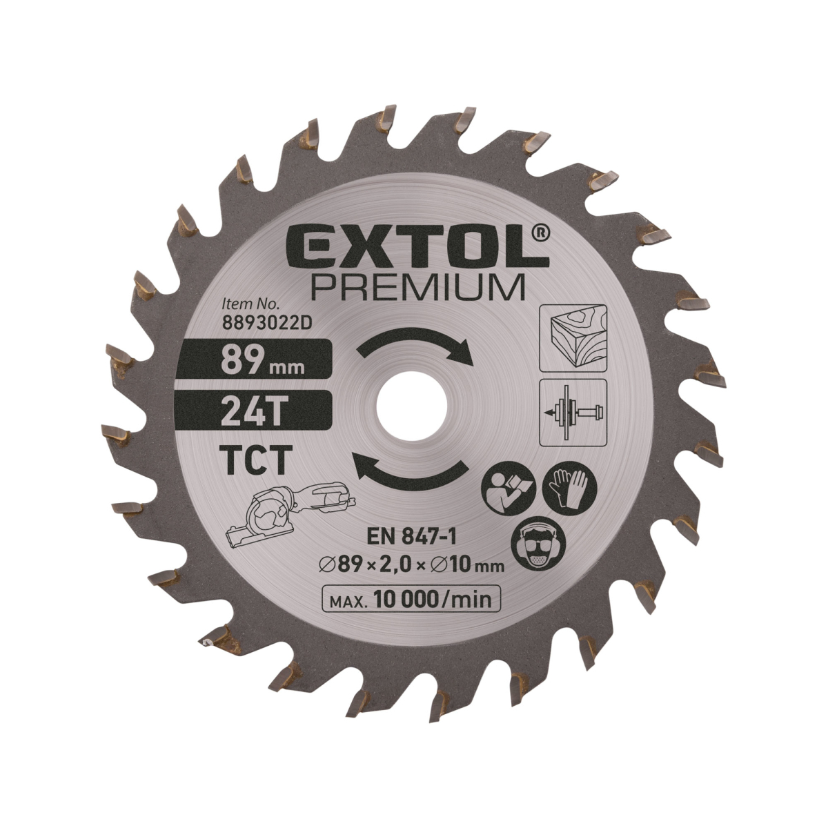 Kotouč pilový s SK plátky, ∅89x1,0x10mm, 24T 8893022D