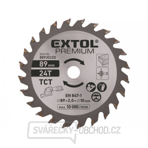 Kotouč pilový s SK plátky, ∅89x1,0x10mm, 24T Kotouč pilový s SK plátky, ∅89x1,0x10mm, 24T gallery main image