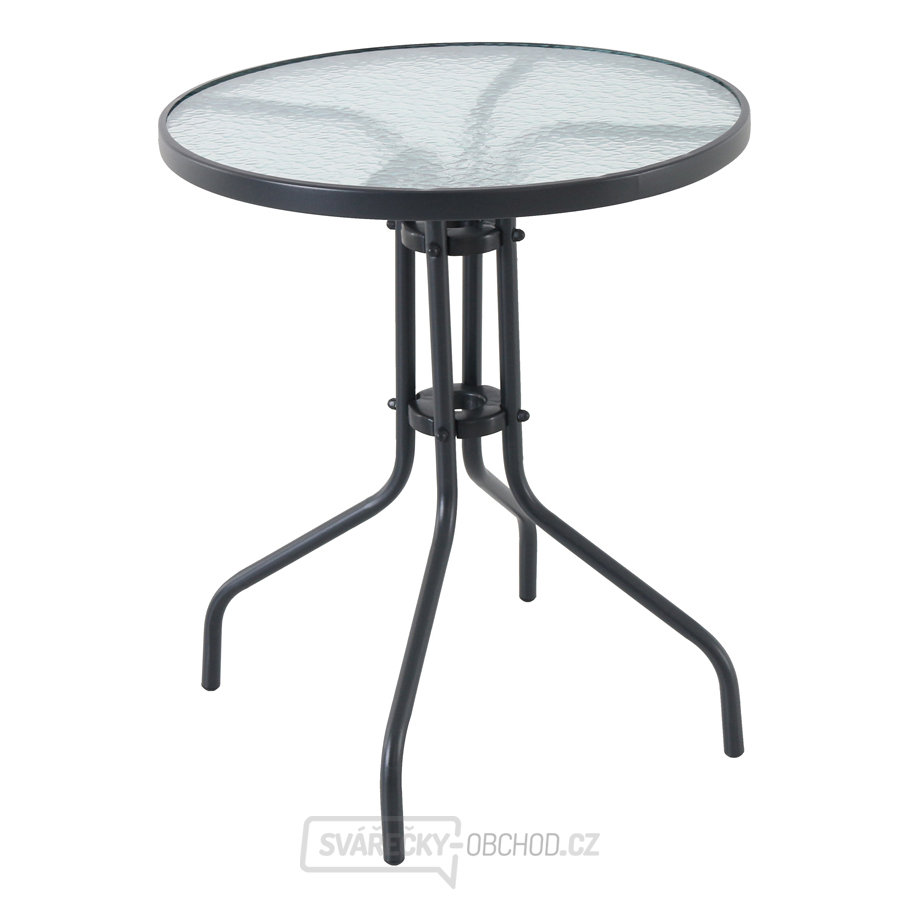 Creador Pikolo Round kovový stůl se skleněnou deskou