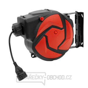 Automatický kabelový naviják / buben s el. kabelem 14 m a 1 zásuvkou C-14-1CZ Automatický kabelový naviják / buben s el. kabelem 14 m a 1 zásuvkou C-14-1CZ gallery main image