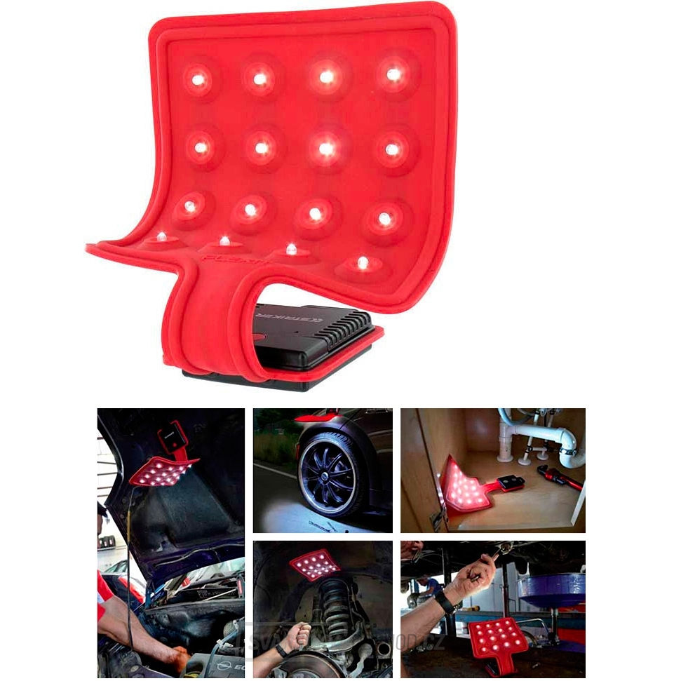 Ohebná LED lampa s magnety a háčkem HU21028