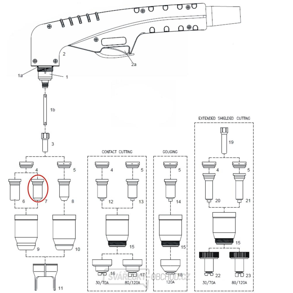 Dýza 1,1 50/60 A 100(bal.10)