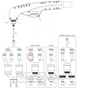 Dýza 1,2 60/70 A 100 kontaktní(bal.10) Dýza 1,2 60/70 A 100 kontaktní(bal.10) gallery main image