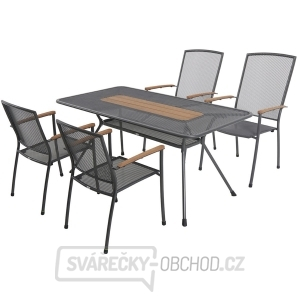 MWH Masao 4+ sestava nábytku z tahokovu (4x stoh. židle Masao, 1x stůl Tavio 160)