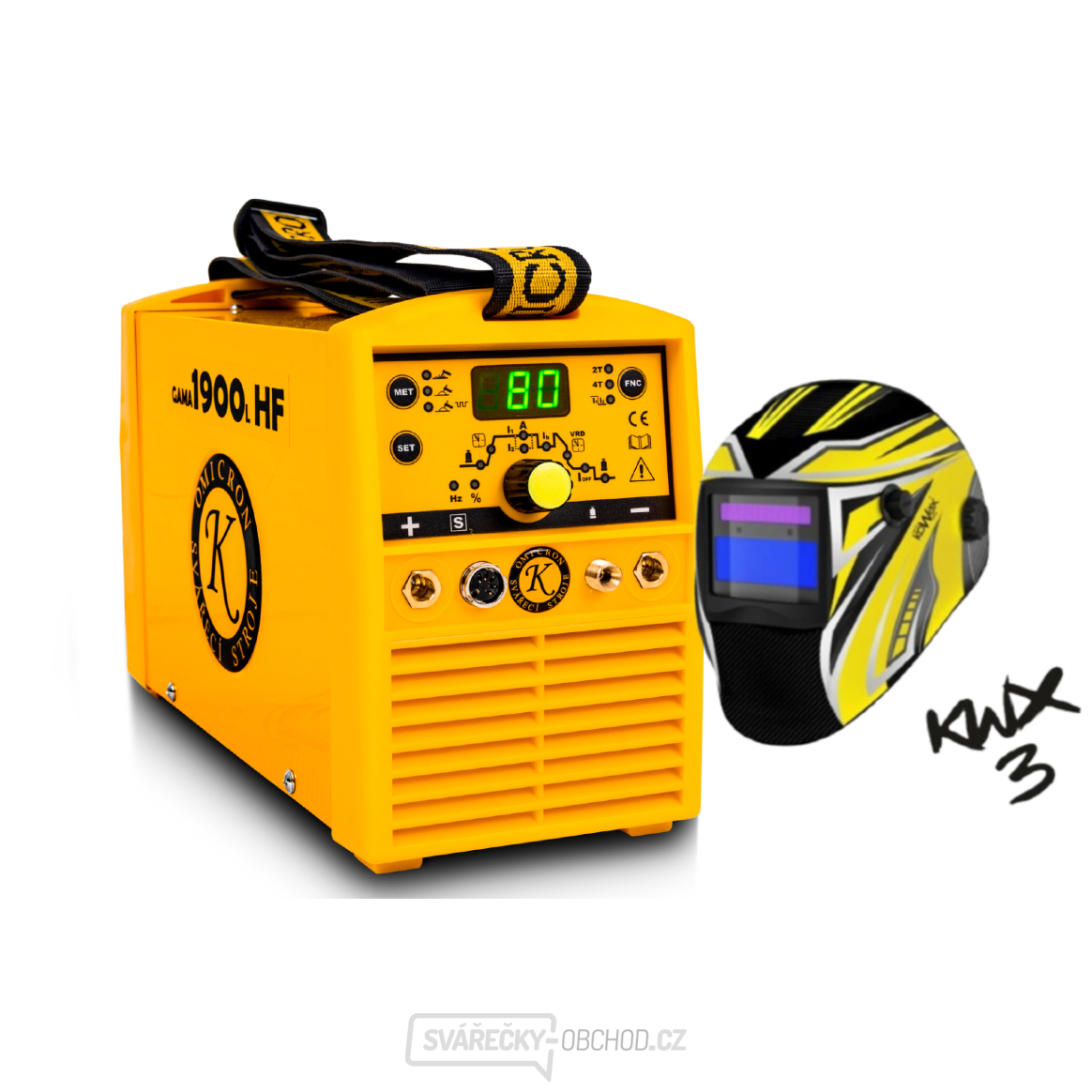 GAMA 1900L HF - invertorový svářecí zdroj + 25/3m kabely + kukla