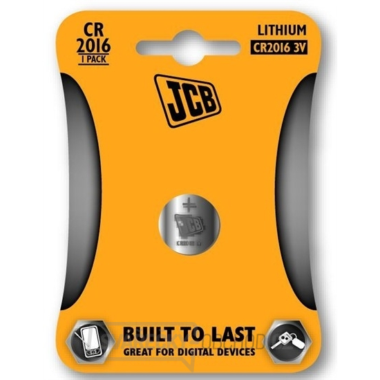 JCB knoflíková lithiová baterie CR2016, blistr 1 ks