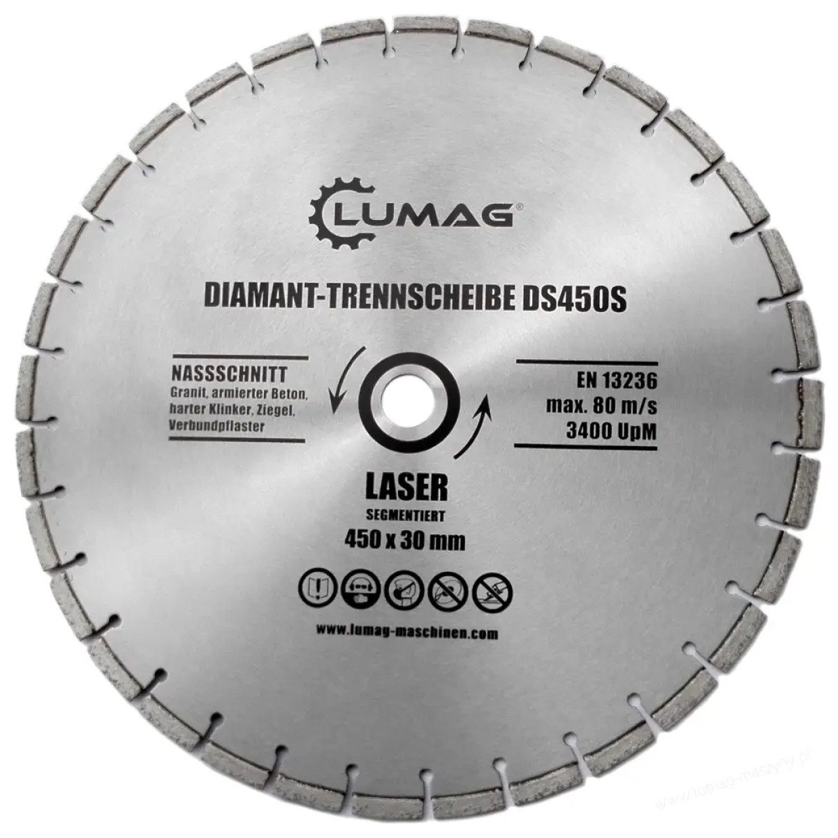 Levně Diamantový řezný kotouč Lumag DS450S Segment DS450S