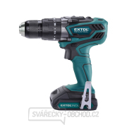 Aku vrtací šroubovák s příklepem EXTOL Industrial 18V Li-ion, 4 pólový motor, 2000mAh náhled