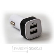 Nabíječka do auta HC-C04 2×USB, bílá gallery main image