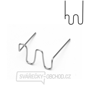 PW6 - sada 100 ks sponky tvaru W z nerezové oceli, Ø 0,6 mm gallery main image