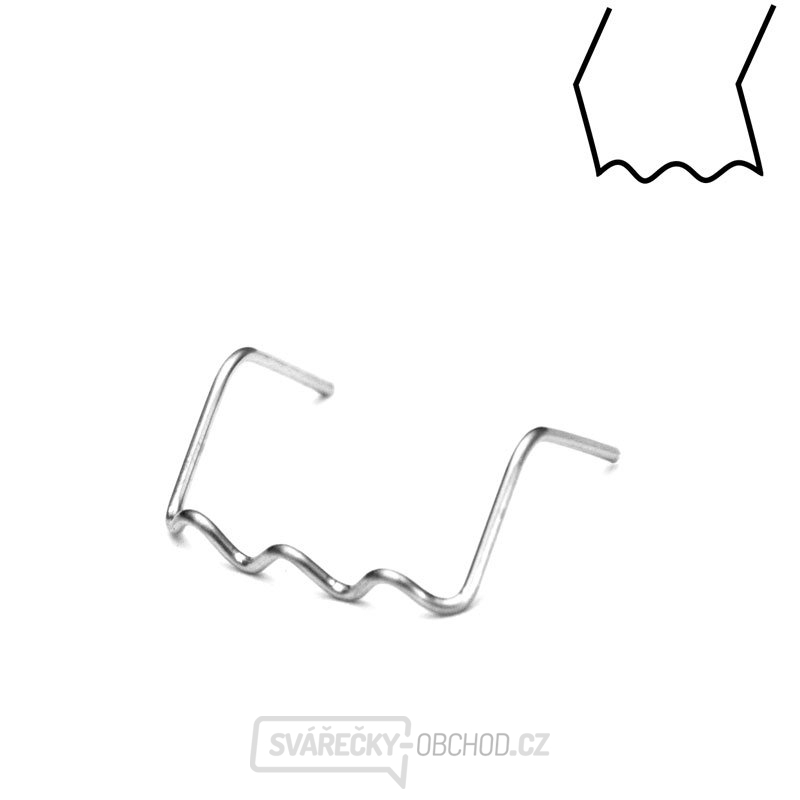 PU6L - sada 100 ks sponky tvaru zahnutého U z nerezové oceli, Ø 0,6 mm