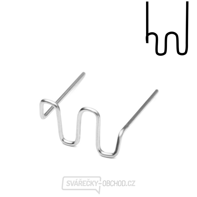 PW8 - sada 100 ks sponky tvaru V z nerezové oceli, Ø 0,8 mm