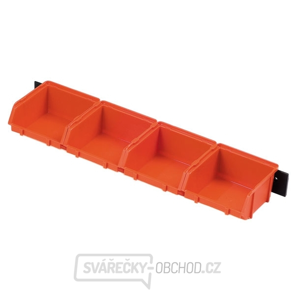 Plastový zásobník 4 ks + lišta