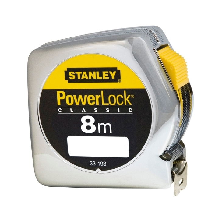 Svinovací metr Powerlock 8m x 25mm s plastovým ABS pouzdrem Stanley