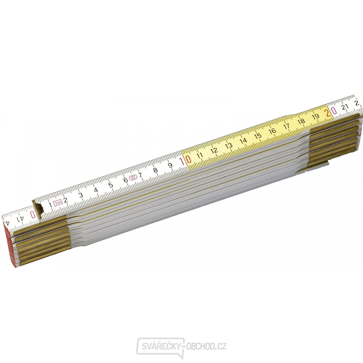 Dřevěný skládací metr žluto-bílý 2m Stanley