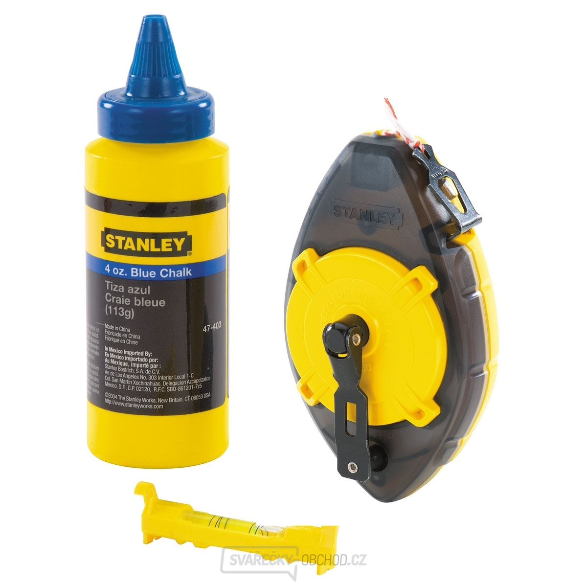 Sada lajnovací šňůry 30m PowerWinder, křídy a vodováhy Stanley