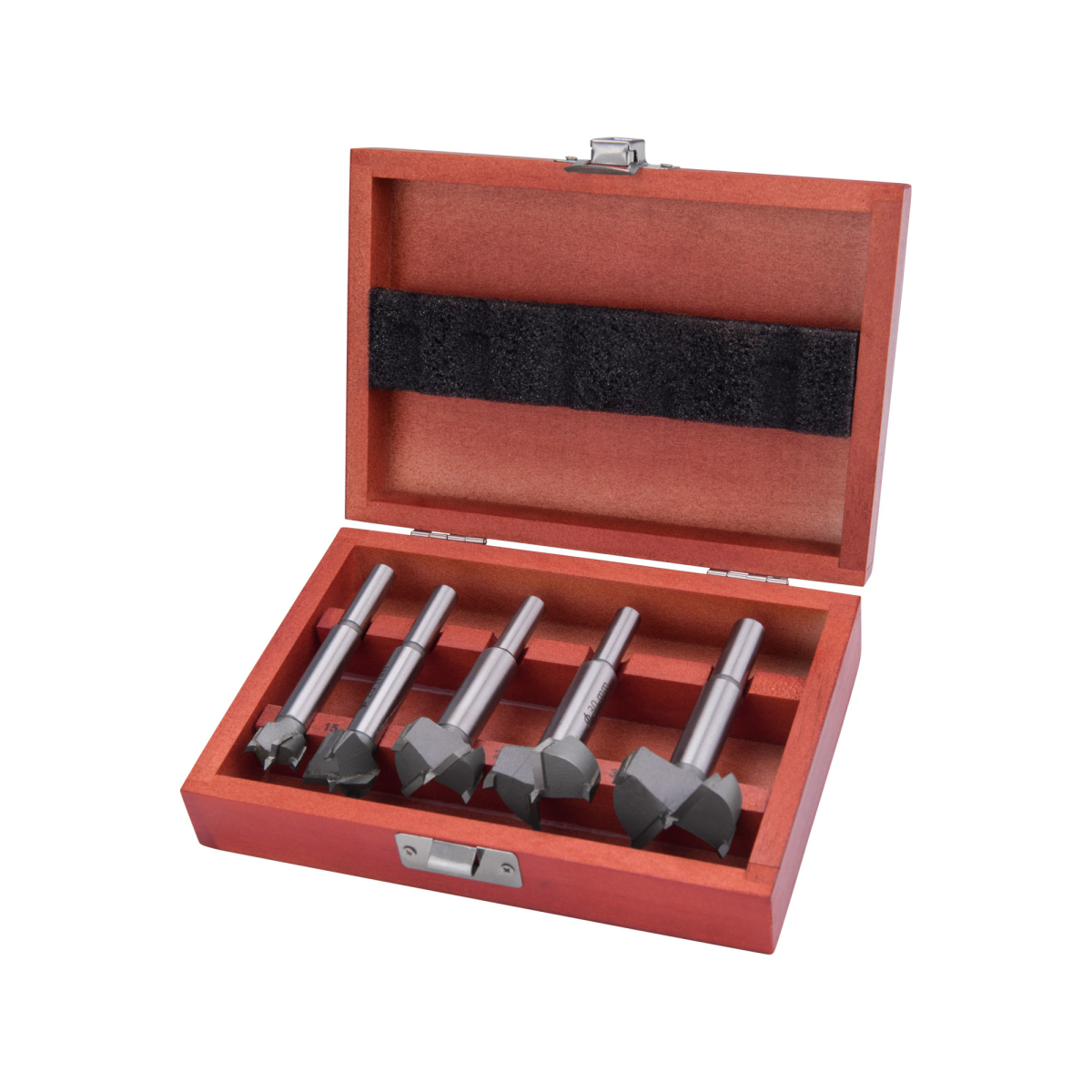 Frézy-sukovníky do dřeva s SK plátky, průměry 15-20-25-30-35mm, stopka 8-10mm - 5 ks 8802030