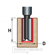 Fréza drážkovací do dřeva, D12,7xH25, stopka 8mm Náhled