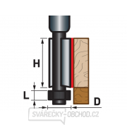 Fréza ořezávací do dřeva, D12,7xH25, stopka 8mm Náhled