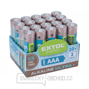 Baterie alkalické ULTRA +, 1,5V AAA (LR03) - 20 ks