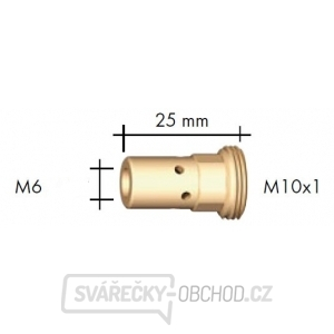 Mezikus BINZEL M6/M10x1 25mm pro vodou chlazené hořáky