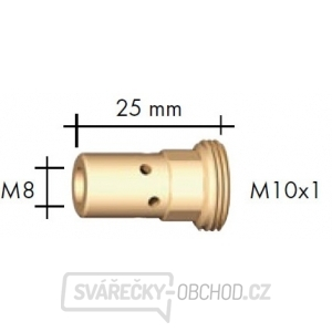 Mezikus BINZEL M8/M10x1 25mm pro vodou chlazené hořáky