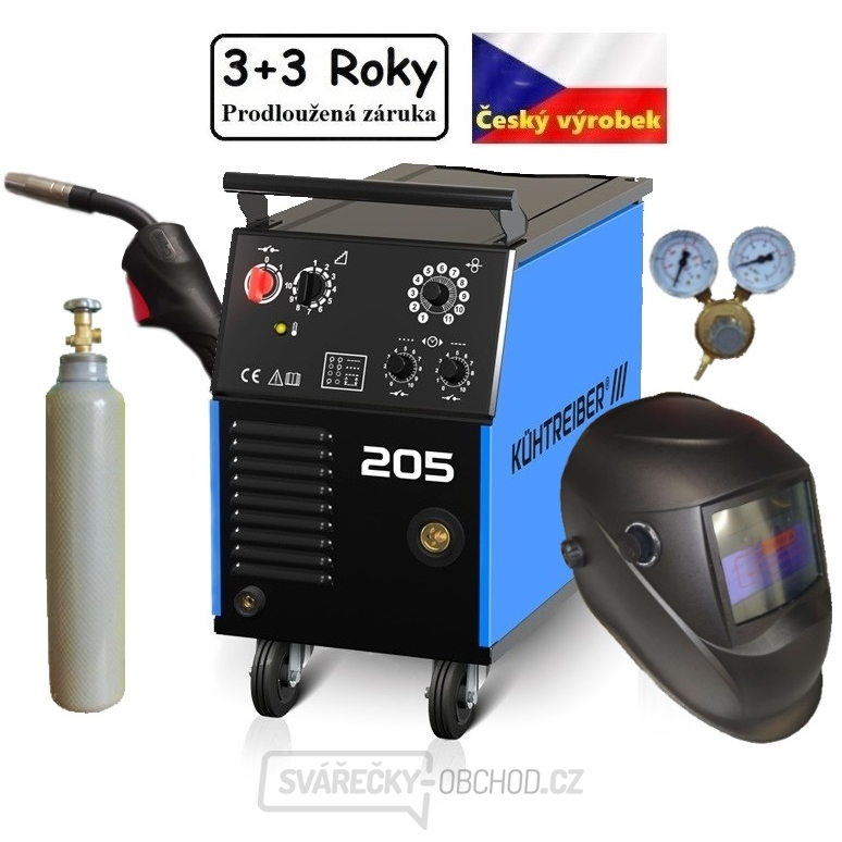 KIT 205 Standard 4kladka + hořák + kukla + ventil + Plná láhev CO2 plná