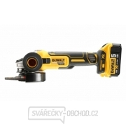 Akumulátorová úhlová bruska bezuhlíková 125mm DeWalt DCG405P2, 2x 5,0 Ah + kufr Náhled