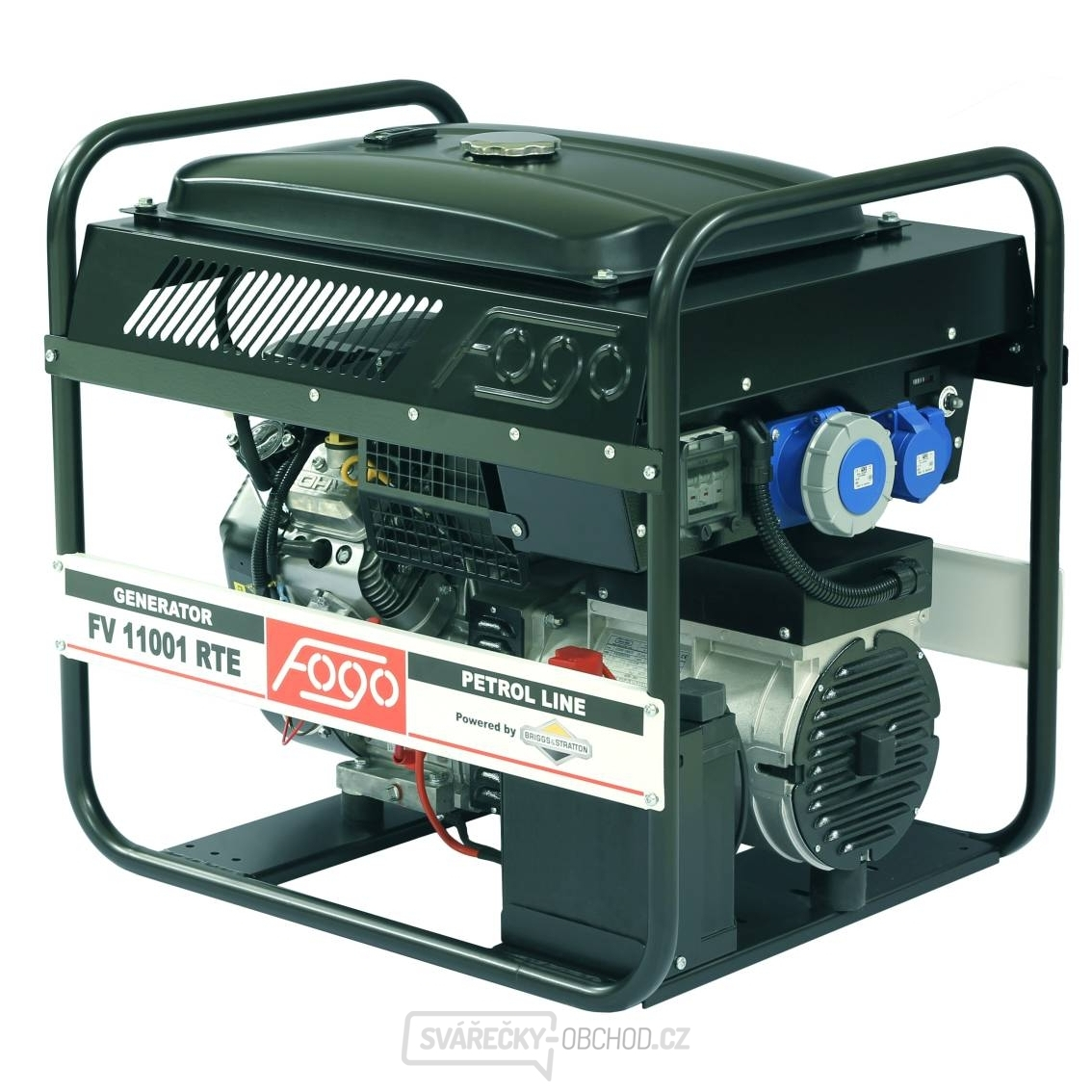 Elektrocentrála FV11001 TRE s AVR, větší palivovou nádrží a el. startérem