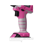 Aku vrtací šroubovák EXTOL růžový, 12V Li-ion, 1300mAh - sada v tašce náhled