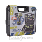 Aku vrtací šroubovák EXTOL 12V Li-ion s nářadím, sada 46ks Aku vrtací šroubovák EXTOL 12V Li-ion s nářadím, sada 46ks náhled