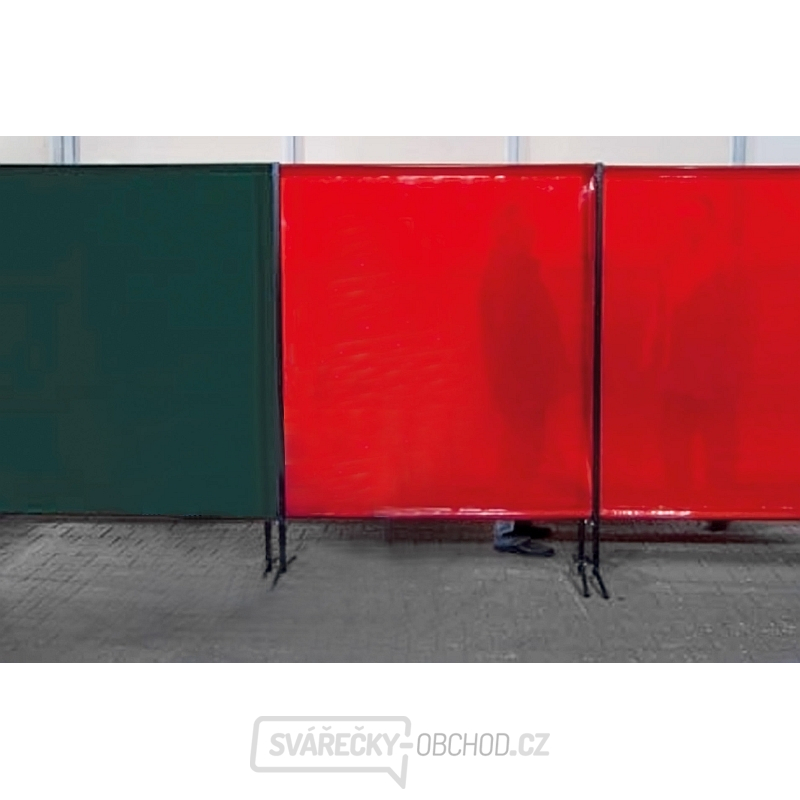 TransEco ochranná zástěna 2050 V, červená 2050 × 1870 mm