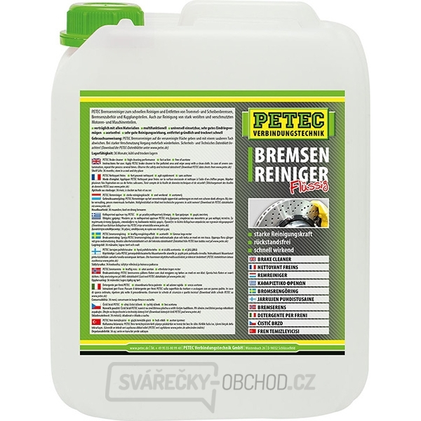 Čistič brzd a součástí motorů - PETEC Bremsenreiniger kanystr