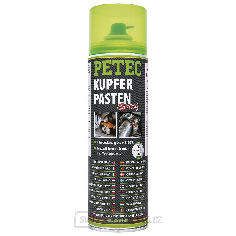 Mazivo s obsahem mědi ve spreji - PETEC Kupferpasten spray