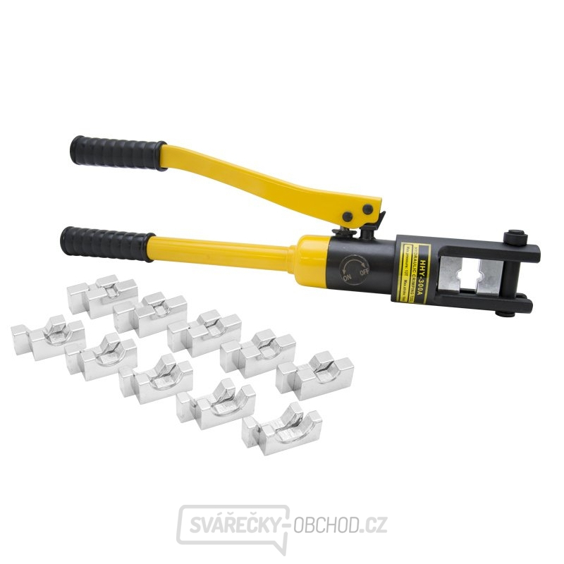 Pákové hydraulické krimpovací kleště pro trubková kabelová oka a spojky HHY-300A