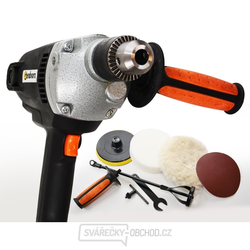 Kombinovaný přístroj  – vrtačka, bruska, leštička a míchadlo Genborx PI201