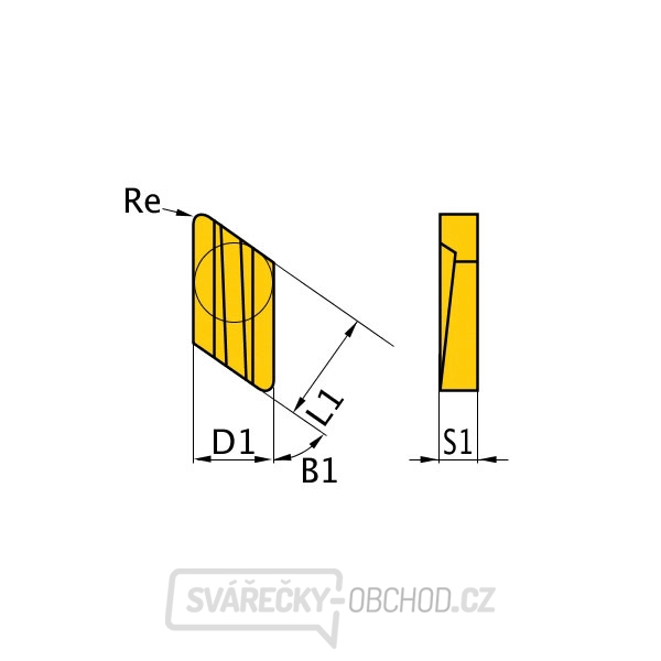 Břitové destičky K/55°, 5 ks
