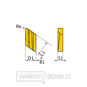 Břitové destičky K/55°, 5 ks