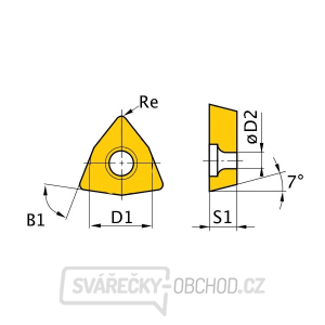 Břitové destičky W/80°, 5 ks