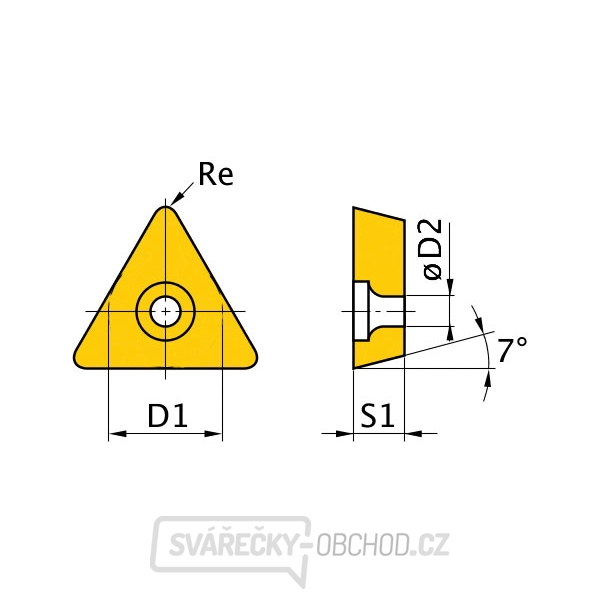 Břitové destičky T/60°, 5 ks