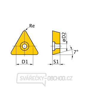 Břitové destičky T/60°, 5 ks Břitové destičky T/60°, 5 ks