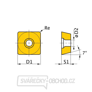 Břitové destičky S/90°, 5 ks