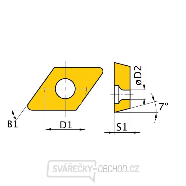 Břitové destičky D/55°, 5 ks