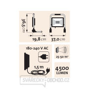 Reflektor LED, 4500lm, se stojanem náhled