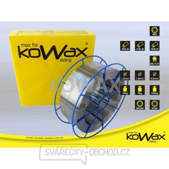 316LSi MIG 0,8mm 15kg svařovací drát Kowax