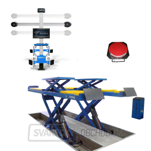 SET 5 MAXI - Nůžkový zvedák 3500kg s přízdvihem a 3D geometrie 